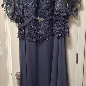 JJs House Navy Lace Midi Dress